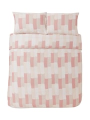 Jasper Conran London Pink or White JC Print 300TC Brick Dvt Bed Set - Image 3 of 6