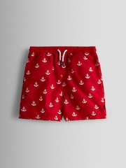 JoJo Maman Bébé Multi Blue & Red Nautical Stripe Swim Shorts 2 Pack - Image 4 of 7