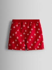 JoJo Maman Bébé Multi Blue & Red Nautical Stripe Swim Shorts 2 Pack - Image 5 of 7