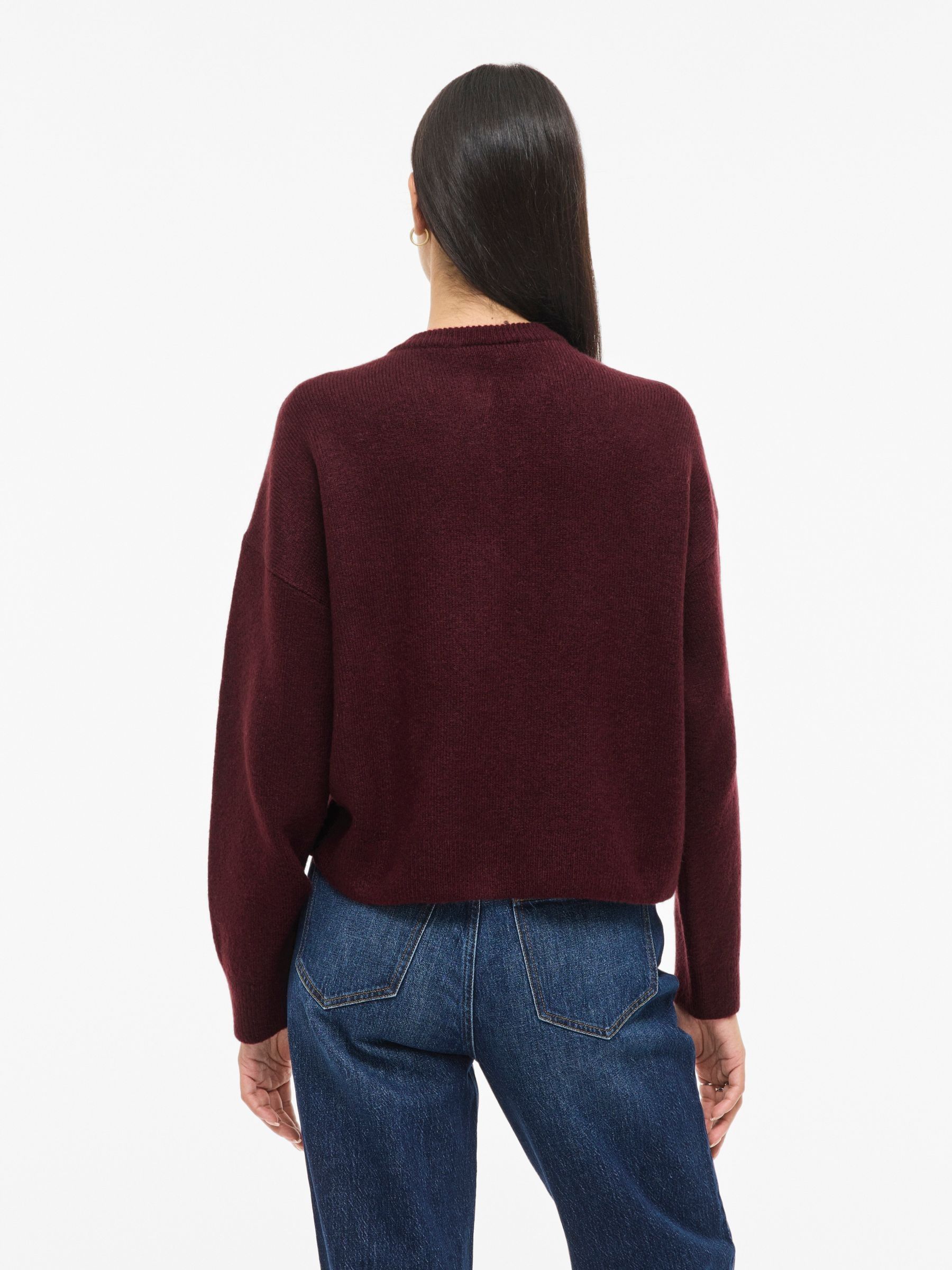 Buy VILA Purple Long Sleeve Heart Button Knit Cardigan from Next USA