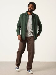 FatFace Chocolate Brown Relaxed Straight Fit Jeans - Image 3 of 6