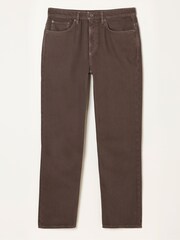 FatFace Chocolate Brown Relaxed Straight Fit Jeans - Image 6 of 6