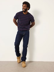 FatFace Dark Navy Straight Fit Straight Fit Selvedge Jeans - Image 5 of 6