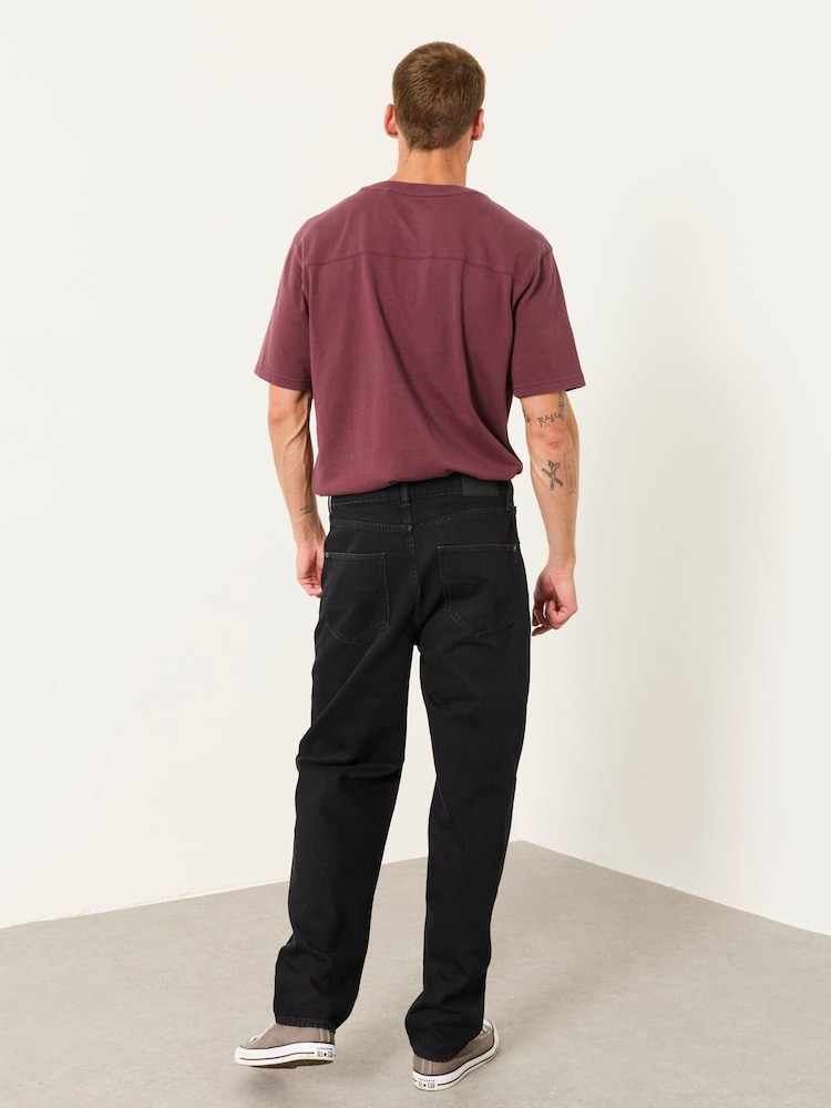FatFace Black Tapered Fit Jeans - Image 2 of 5 FatFace Black Tapered Fit Jeans - Image 2 of 5