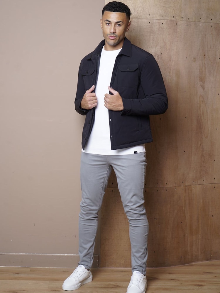 CAPO Black Quilted Overshirt Jacket - Image 1 of 6 CAPO Black Quilted Overshirt Jacket - Image 1 of 6