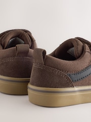 Chocolate Brown Wide Fit (G) Touch Fastening Trainers - Image 5 of 5