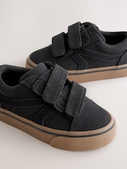 Black Wide Fit (G) Touch Fastening Trainers - Image 3 of 5