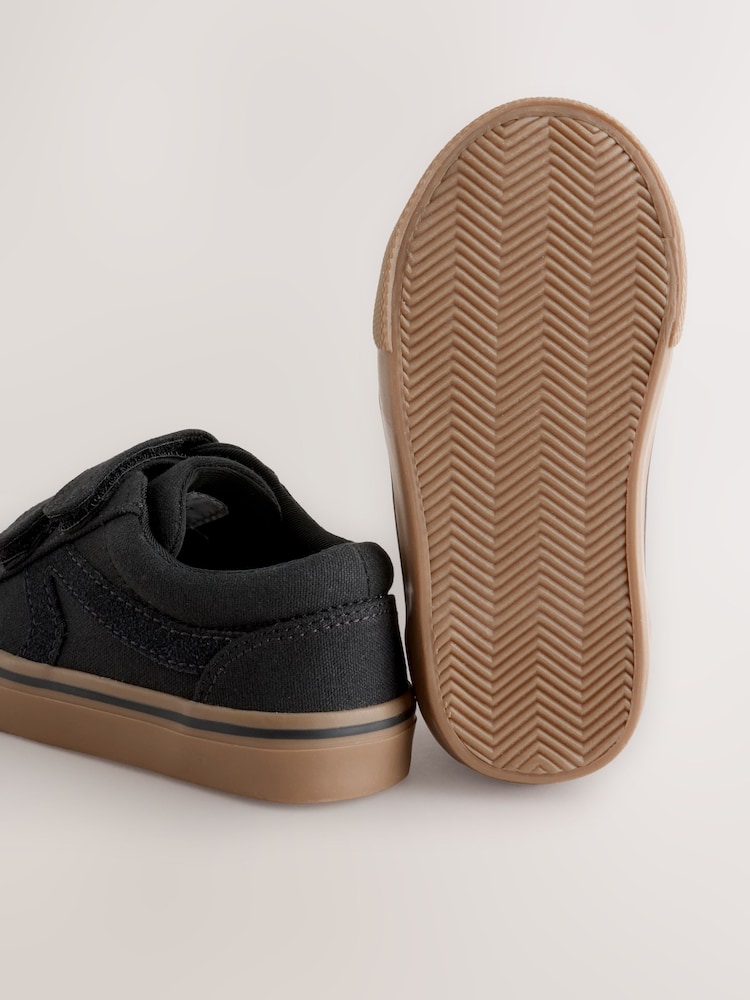 Black Wide Fit (G) Touch Fastening Trainers - Image 5 of 5