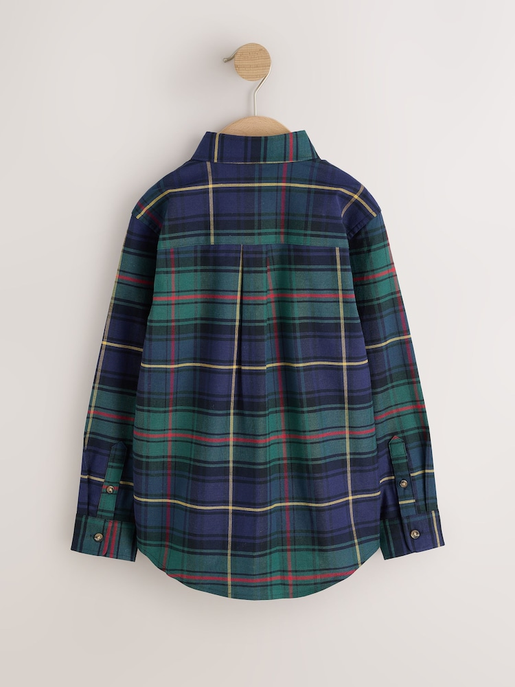 Green Check Single Oxford Shirt (3-16yrs) - Image 2 of 4