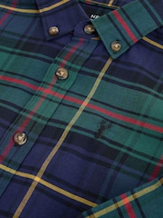 Green Check Single Oxford Shirt (3-16yrs) - Image 4 of 4