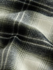 Black/Green Check Long Sleeve Hooded Shirt (3-16yrs) - Image 7 of 8