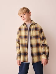 Yellow Check Long Sleeve Textured Shirt (3-16yrs) - Image 1 of 8