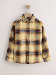 Yellow Check Long Sleeve Textured Shirt (3-16yrs) - Image 5 of 8