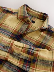 Yellow Check Long Sleeve Textured Shirt (3-16yrs) - Image 7 of 8