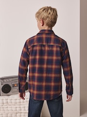 Burnt Orange Check Long Sleeve Check Shirt (3-16yrs) - Image 3 of 4