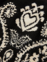 Accessorize Black Large Paisley Knitted Triangle Scarf - Image 3 of 3