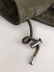 Olive Green N. Premium Real Suede Funnel Neck Jacket - Image 9 of 9