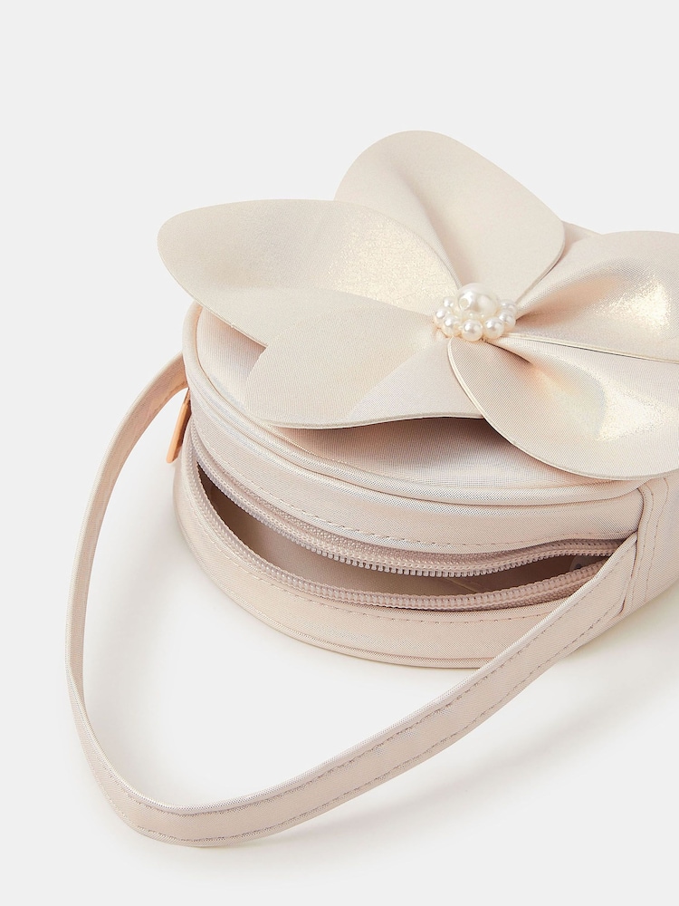 Angels By Accessorize Gold Girls Appliqué Flower Handbag - Image 2 of 2