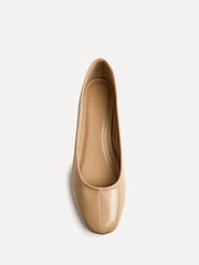Linzi Natural Origin Square Toe With Low Block Heel Pumps - Image 3 of 5
