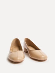 Linzi Natural Origin Square Toe With Low Block Heel Pumps - Image 5 of 5