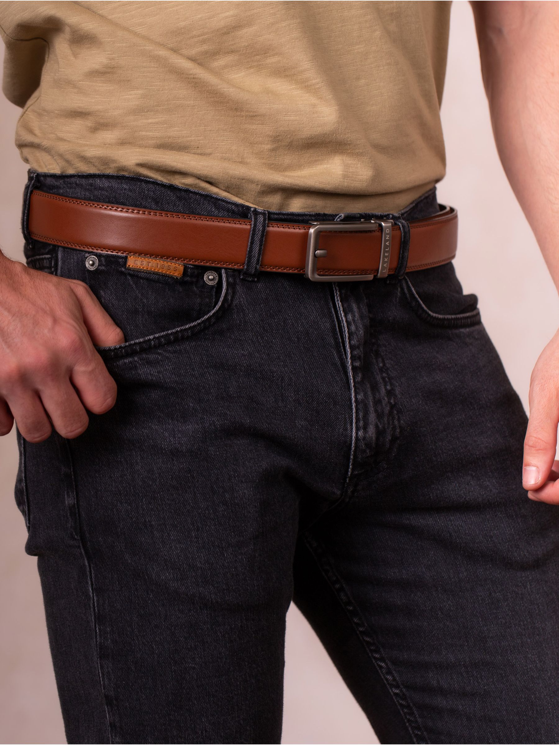 Lakeland Leather Men's Brown Rigg Ratchet Belt - Image 1