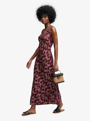 Czerwony - Superdry Heritage V-Neck Maxi Dress - Obraz 3 z 6