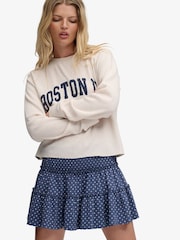 Superdry Navy Polka Dot Mini Skirt - Image 3 of 7