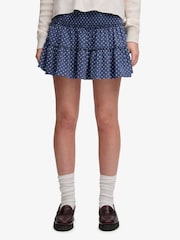 Superdry Navy Polka Dot Mini Skirt - Image 4 of 7