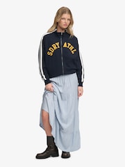 Superdry Light Blue Woven Tiered Maxi Skirt - Image 2 of 9