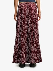 Superdry Red Woven Tiered Maxi Skirt - Image 3 of 6