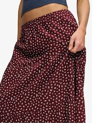 Superdry Red Woven Tiered Maxi Skirt - Image 5 of 6