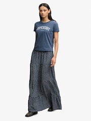 Superdry Ditsy Floral Print Woven Tiered Maxi Skirt - Image 5 of 8