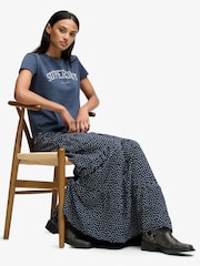 Superdry Ditsy Floral Print Woven Tiered Maxi Skirt - Image 6 of 8
