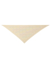 COACH Cream Rainbow Signature C Printed Silk Triangle Scarve - Image 1 of 4