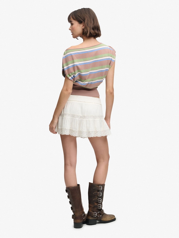 Superdry White Skirt - Image 2 of 7 Superdry White Skirt - Image 2 of 7