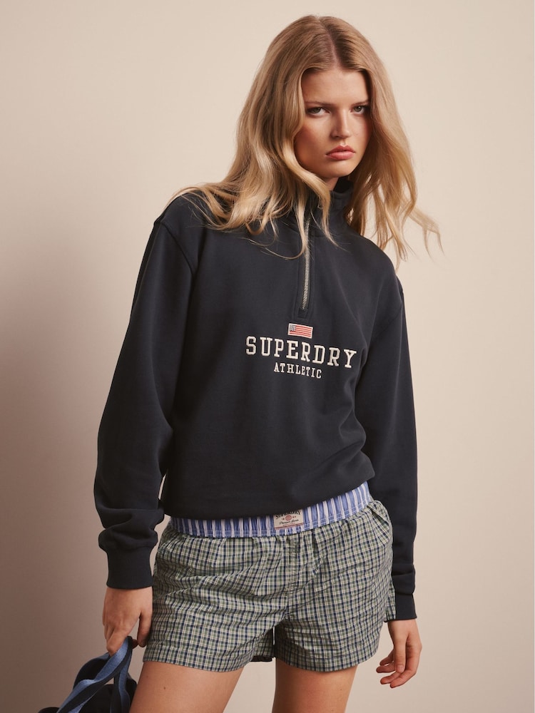 Superdry Green/Blue Yellow Check Cotton Shorts - Image 1 of 1