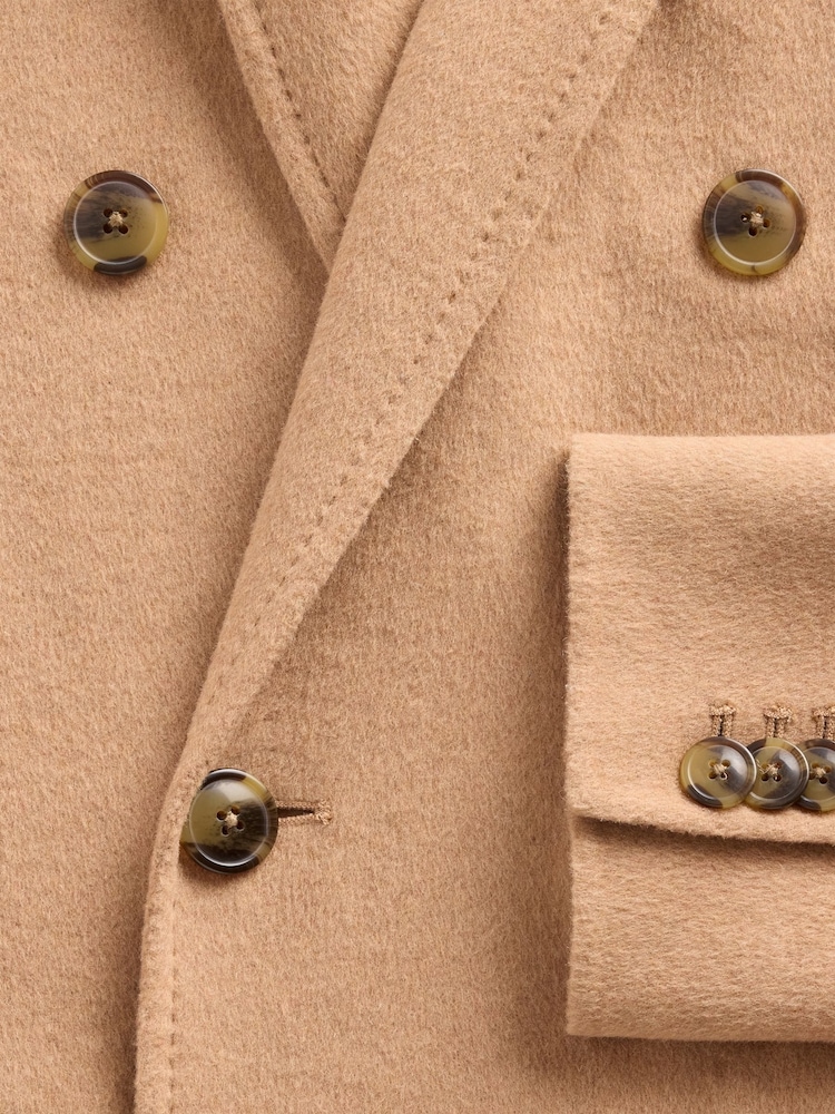 GapStudio Brown Wool-Blend Double-Breasted Coat - Image 6 of 6