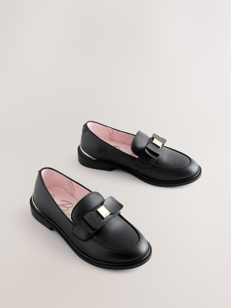 Baker by Ted Baker Back to School Slim Bow Black  Loafers - Image 1 of 6