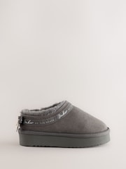 Baker by Ted Baker Grey Warm Lined Suede Slippers - Image 1 of 6