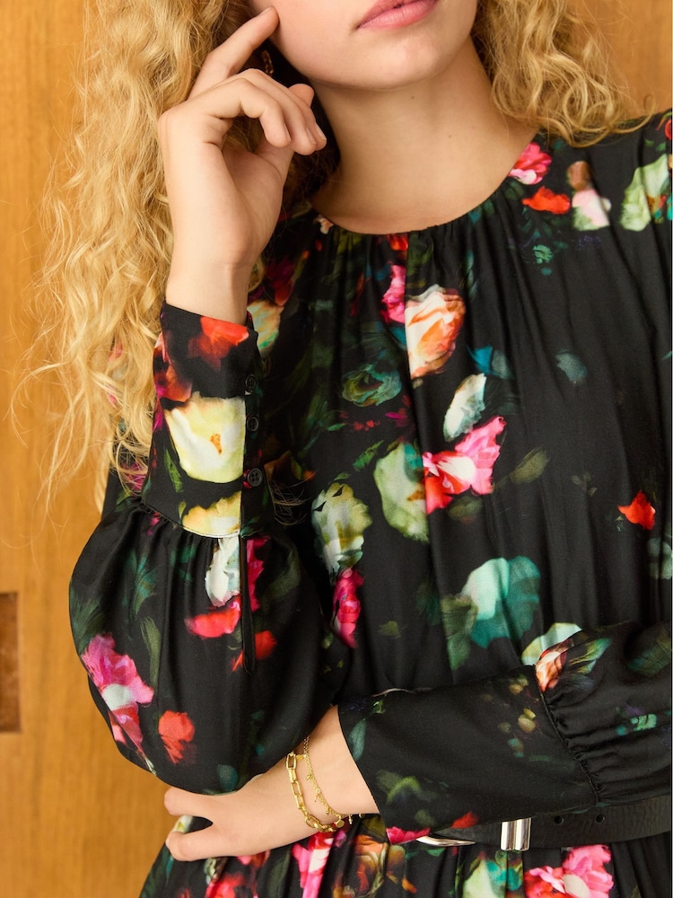 Baukjen Natasha Printed Maxi Black Dress - صورة 2 من 5 Baukjen Natasha Printed Maxi Black Dress - صورة 2 من 5