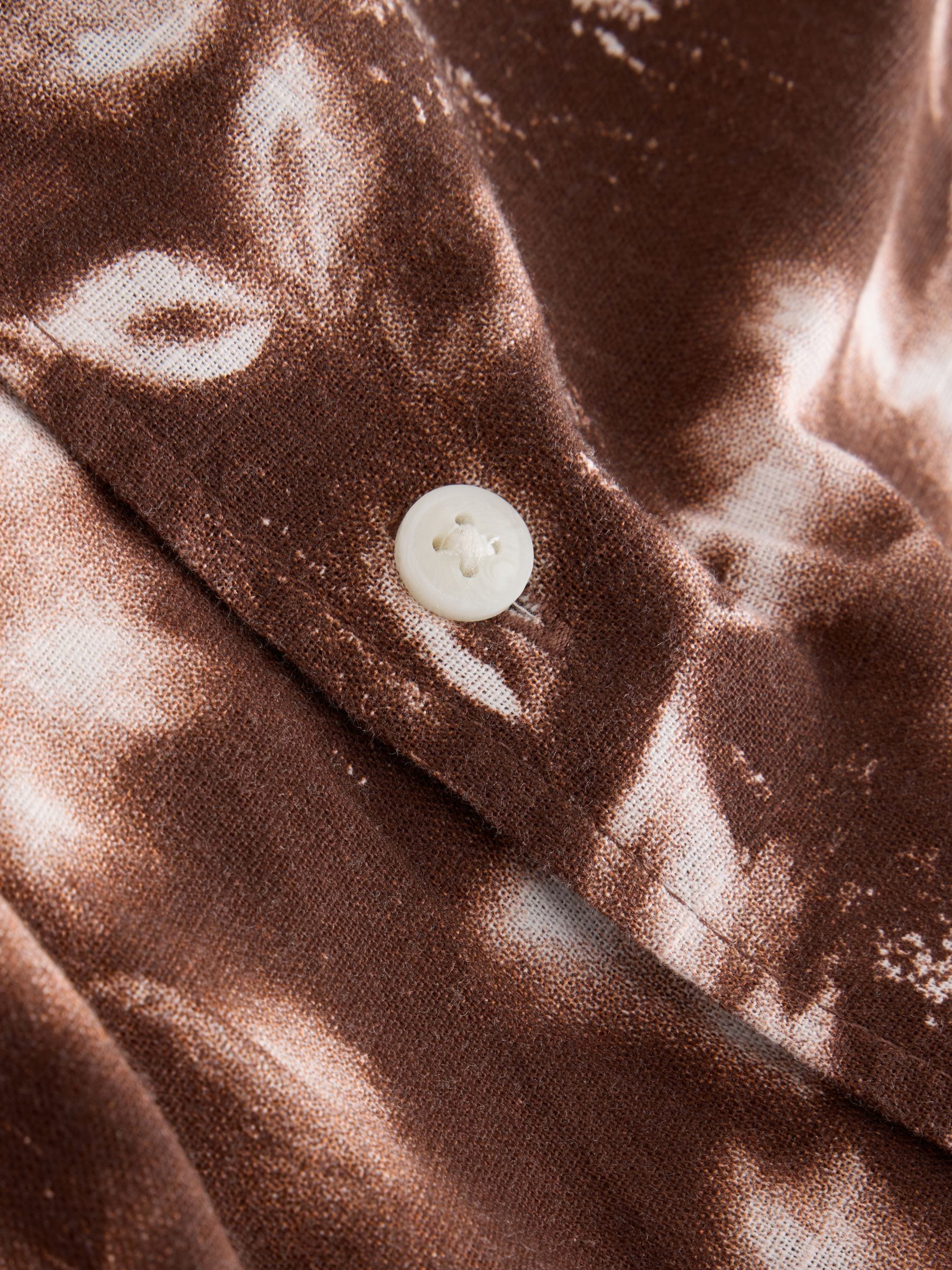 Buy Chocolate Brown All Over Print Flowers - Short Sleeve All Over