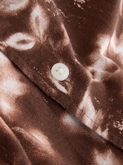 Chocolate Brown All Over Print Flowers Short Sleeve AOP Floral Shirt (5-16yrs) - Image 8 of 8