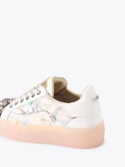 Kurt Geiger London White Crystal Toe cap Cupsole Trainers - Image 3 of 4