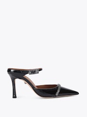Kurt Geiger London Strass Point Mule Black Sandals - Image 1 of 4