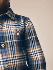 Blue Bear Check Long Sleeve Character Shirt (3mths-7yrs) - Image 4 of 9