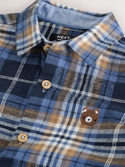 Blue Bear Check Long Sleeve Character Shirt (3mths-7yrs) - Image 9 of 9