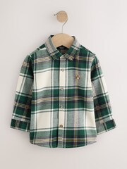 Green/Ecru Bear - 37长袖卡通衬衫（0个月-1岁） - 7的图像4｝
