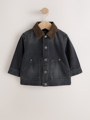 Black Denim Long Sleeve Cord Collar Shirt (3mths-7yrs) - Image 1 of 7