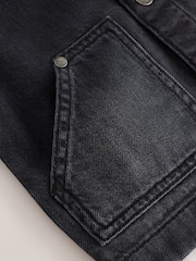 Black Denim Long Sleeve Cord Collar Shirt (3mths-7yrs) - Image 7 of 7
