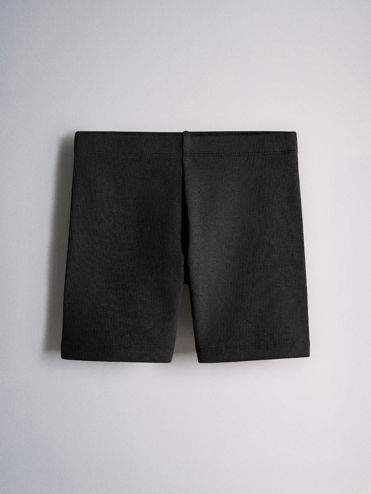 The Set Jersey Rib Cycling Shorts 5 Pack Black/Brown/Cream - Image 2 of 8 The Set Jersey Rib Cycling Shorts 5 Pack Black/Brown/Cream - Image 2 of 8